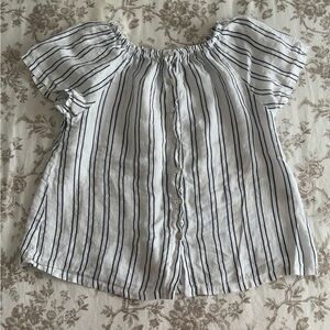 Striped Off-Shoulder Blouse